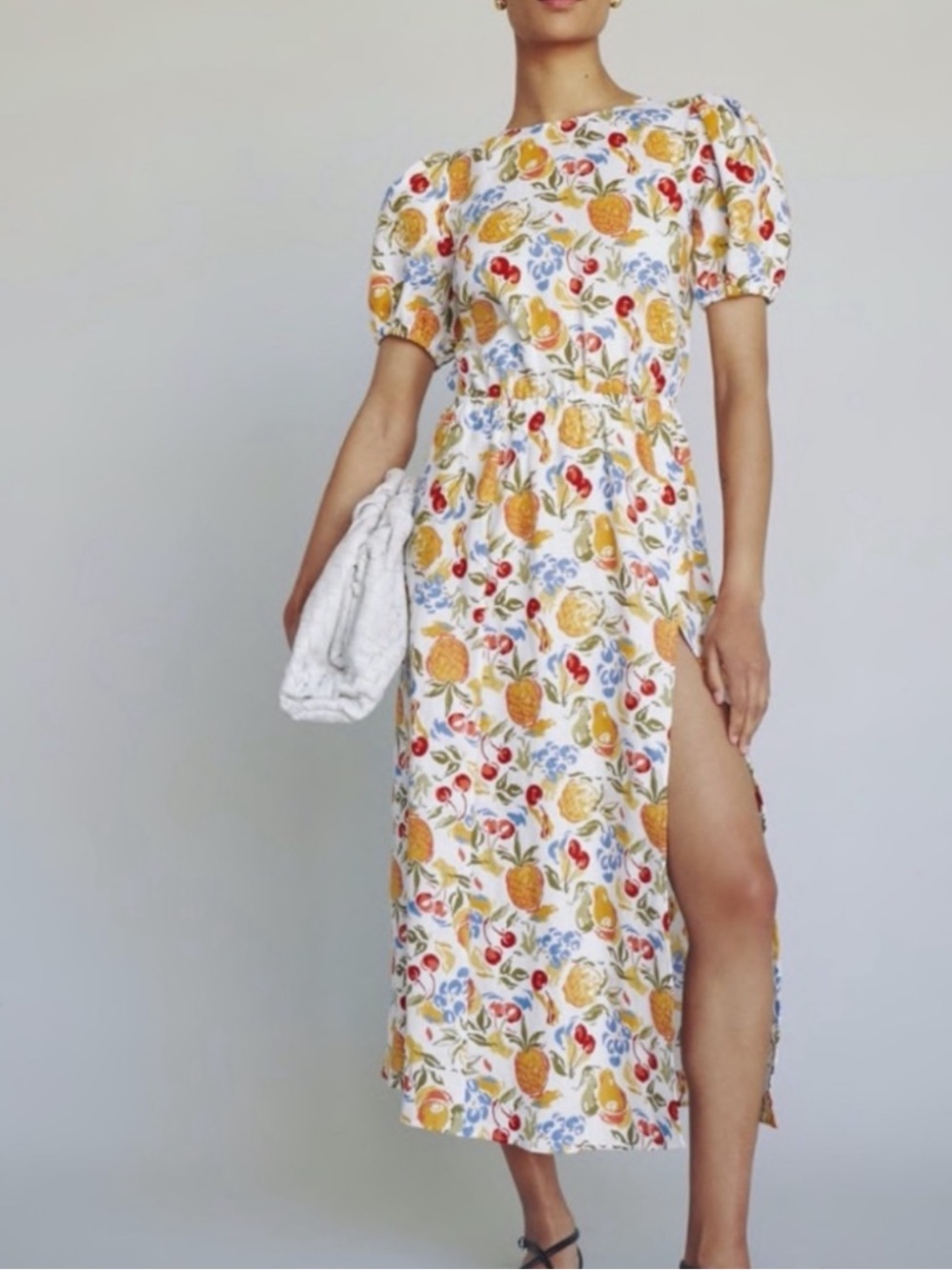 Reformation Anneliese Linen Dress in Fruit Cocktail